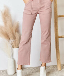 RISEN Full Size High Rise Ankle Flare Jeans