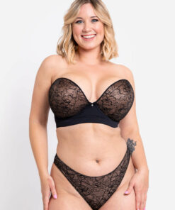 Curvy Kate Hey Girls SuperPlunge Strapless Multiway Bra Black/Latte