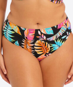 Elomi Tropical Falls Mid Rise Bikini Brief Black