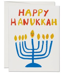 festive menorah card