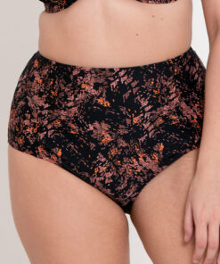 Flirtelle Maya Bay High Waist Bikini Brief Black Print