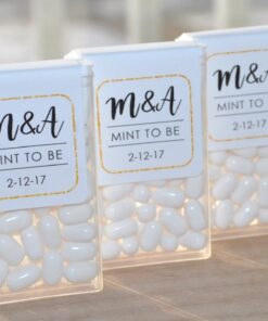 Wedding Favor Mint Labels Set of 24