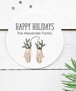 holiday sticker gift tags and labels set of 24