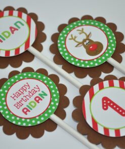 holiday winter beverage labels set of 10