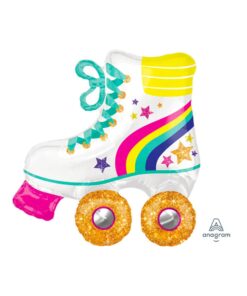 Large Rainbow Skating Theme Foil Balloon