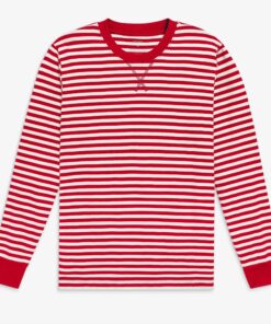 Grown-ups organic pj top in stripe (unisex fit)