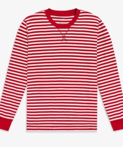Grown-ups organic pj top in stripe (unisex fit)