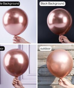 Metallic Gold Balloons 50 pcs 12 inch and Silver Ribbon