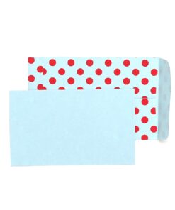 light blue and red notecard set