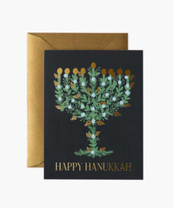 festive menorah card