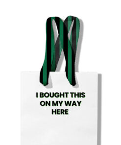 birthday gift tote in black and green