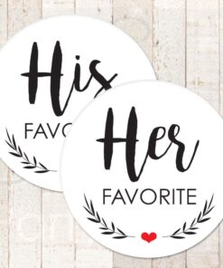 Couple's Preferred Treat Stickers - Set of 25