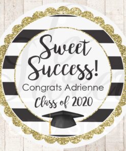graduation celebration stickers set of 24 labels