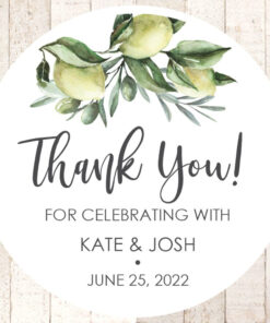 Wedding Favor Stickers Set of 24