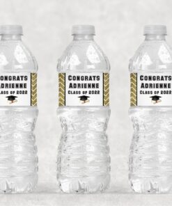 Personalized Graduation Water Bottle Labels Set of 10
